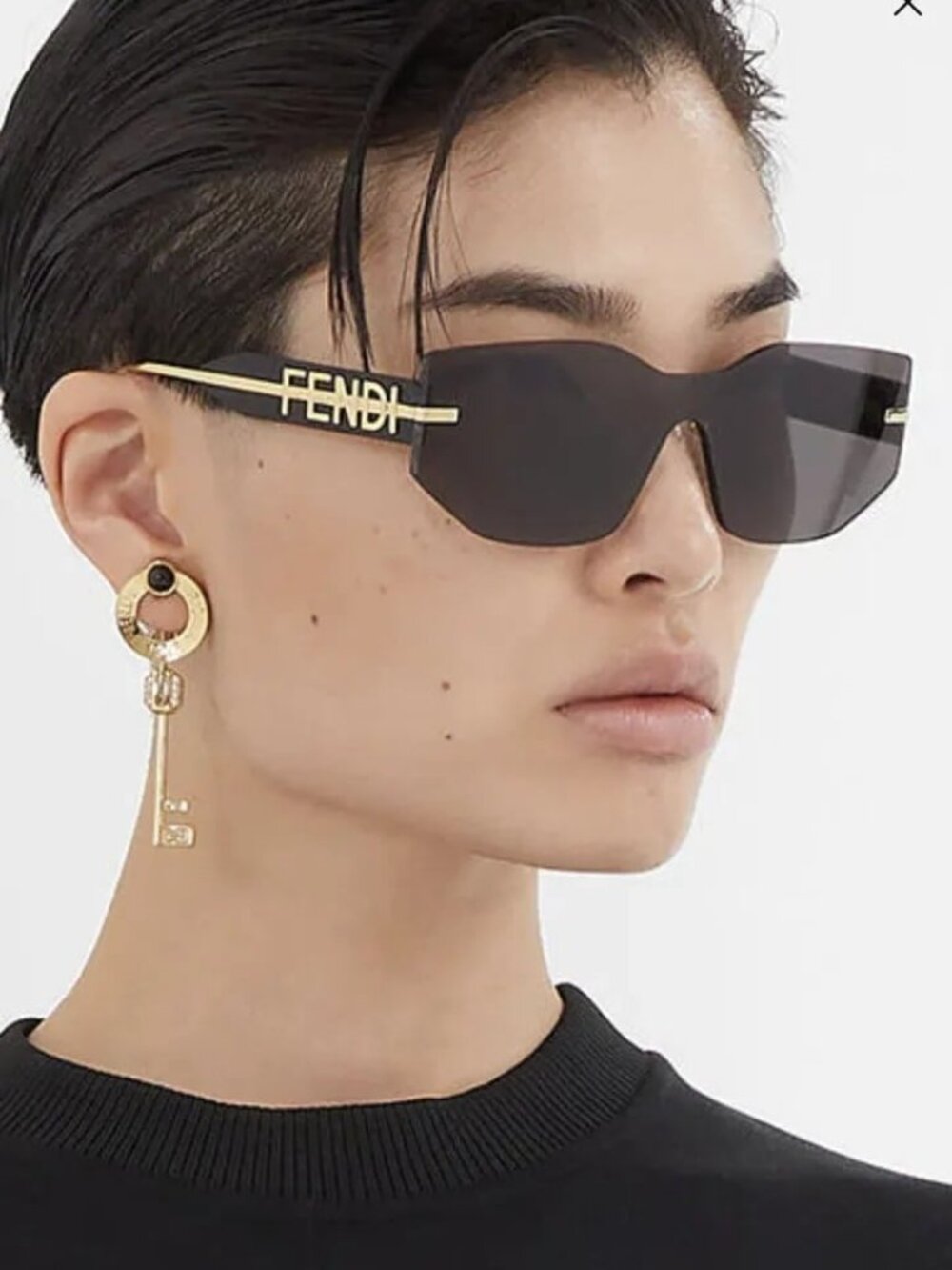 Fendi FE40066U 30A Black Sunglasses Authenitc NEW